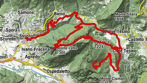 2024-08-17 Monte Lefre da Strigno Pradellano. Ritorno da Cinte Tesino La Forcella Lago di Pradellan 