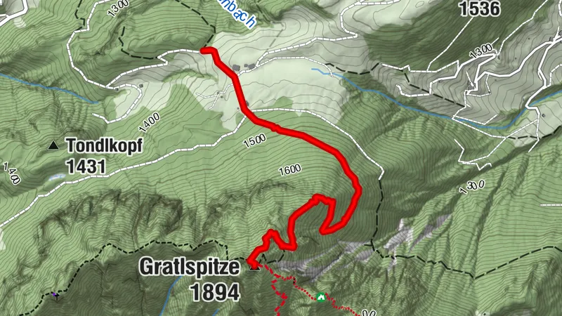 Gratlspitze 1.899 m - ab Berggasthof Holzalm