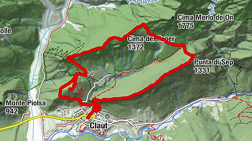 Col dei Piais, Sentiero delle Creste di San Gualberto und neue Truoi de Thep