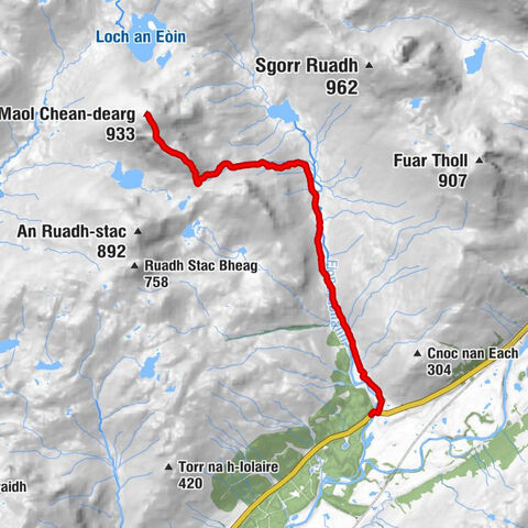 Coulags - Coire Fionnaraich Bothy - Bealach a' Choire Gharbh - Maol Chean-dearg