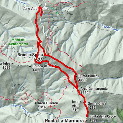 Dèsulu/Desulo - Bruncu Spina - Punta Paulinu - Punta della Croce