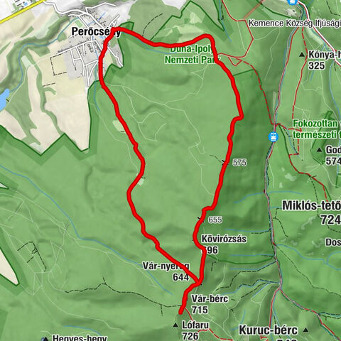 Perőcsény - Kövirózsás - Vár-bérc - Vár-bükk