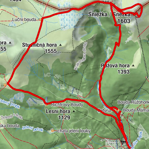 Pec pod Sněžkou - Śnieżka / Sněžka - Dom Śląski - Luční bouda