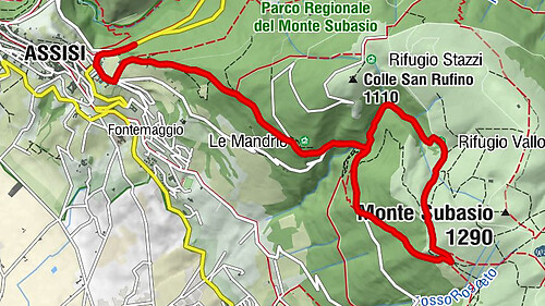 Assisi - Eremo delle Carceri - Sassopiano - Rifugio Vallonica