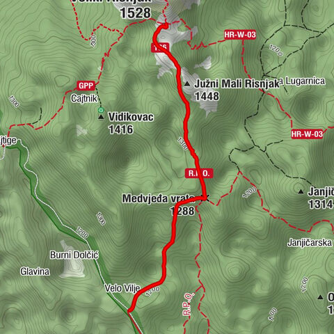 Primorsko-goranska županija - Medvjeđa vrata - Južni Mali Risnjak - Schlosserov dom