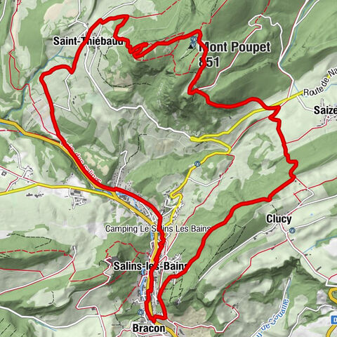 Salins-les-Bains - Mont Poupet - Église Saint-Anatoile - Bracon