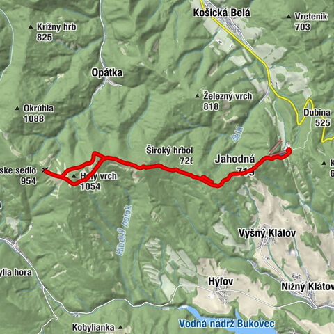 Vyšný Klátov - Jahodná - Lajoška - Idčianske sedlo