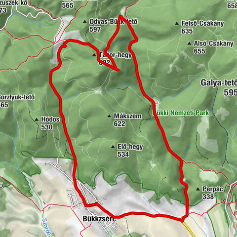 Bükkzsérc - Tábor-hegy - Ódor-vár - Fájdalmas Anya-templom
