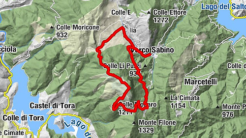 Varco Sabino - Cascata del Ponte - Monte Navegna - Colle Mogaro