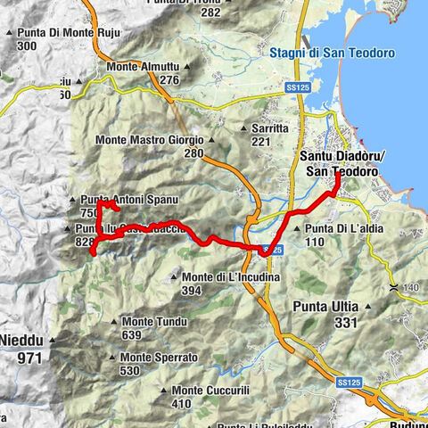 Santu Diadòru/San Teodoro - Stirritoggiu - Lu Muntiggiu di la Petra II - Punta Paladimonti