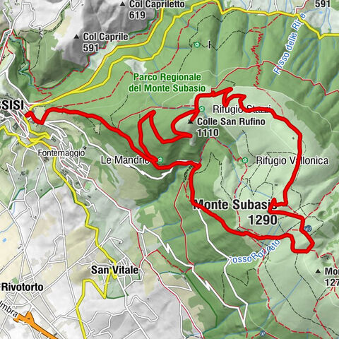 Assisi - Sassopiano - Monte Subasio - Colle San Rufino