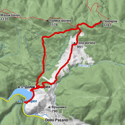 Pasarel Lake club - в.з. Долни Пасарел - Половрак - Гола могила