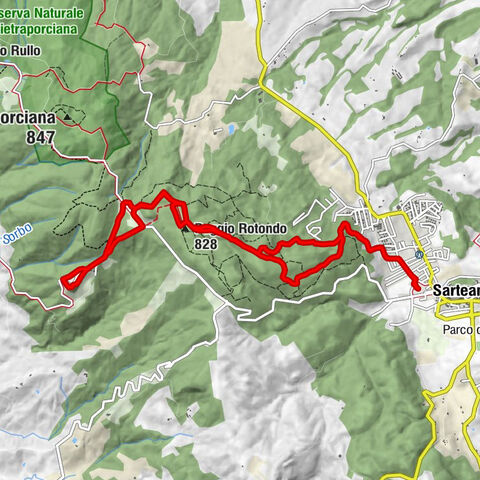 Sarteano - Poggio Rotondo - Buca di fra Bonaventura - Castiglioncello del Trinoro
