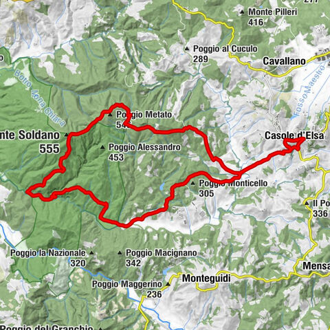 Casole d'Elsa - Poggio Metato - Monte Soldano - Castello dei Vescovi