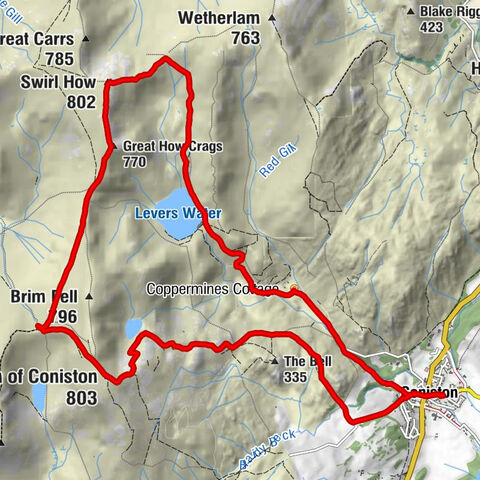 Saint Andrew's - Swirl How - Great How Crags - Old Man of Coniston