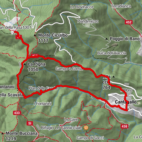 Cantagallo - Foce ai Fontanini - La Pigna - Rifugio Luigi Pacini