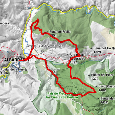 Albarracín - Ermita de Santa Bárbara - Cerro de las Quebradas - Peña del Fraile