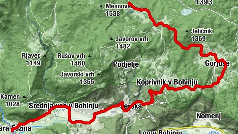JULIANA TRAIL: etappe 6 Goreljek auf Pokljuka - Stara Fužina