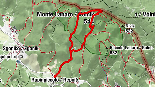 Rundweg des Monte Lanaro