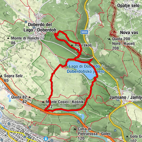 Rundweg um das Naturschutzgebiet des Doberdò-Sees und Pietrarossa