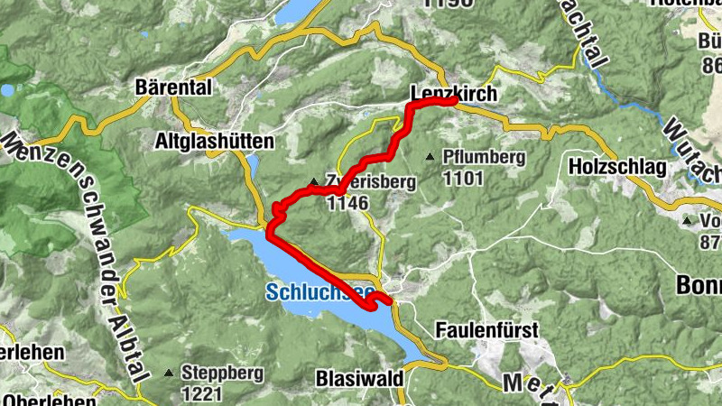 Von Lenzkirch auf dem Schluchtensteig nach Schluchsee