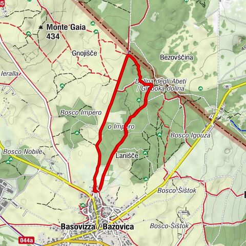 Ringweg auf dem Josef Ressel Weg und der Kaiserstraße