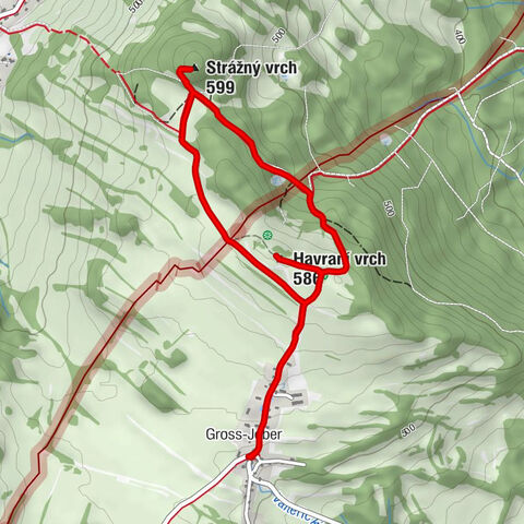 Velká Javorská - Havraní vrch - Strážný vrch