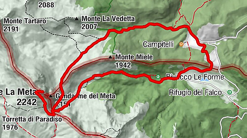 Alfedena - Monte La Meta - Passo dei Monaci - Pizzone