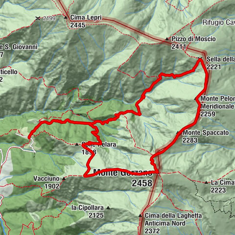 Colle del Vento - Monte Gorzano - Monte Spaccato - Monte Pelone Meridionale