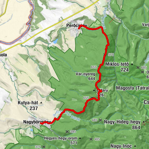 Perőcsény - Vár-bükk - Magyar-hegy - Nagybörzsöny