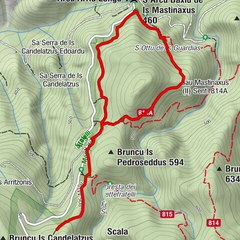 Sa Coa de Is Mastinaxus - S'Atziada de Is Candelatzus - Bruncu Sa Scala de Is Cerbus - S'Arcu Baxiu de Is Mastinaxus