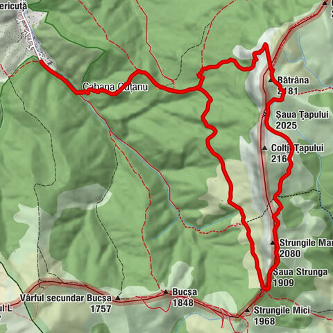 Moeciu de Jos - Cabana Guțanu - Bătrâna - Strungile Mari