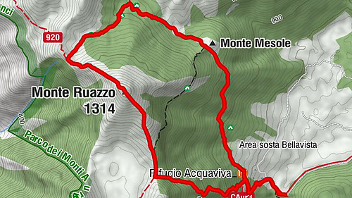 Formia - Rifugio Acquaviva - area sosta Bellavista - Monte Ruazzo