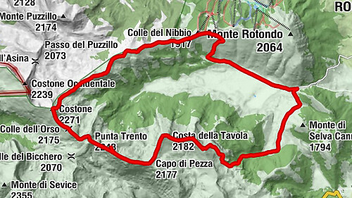 Vado di Pezza - Costa della Tavola - Punta Trento - Costone