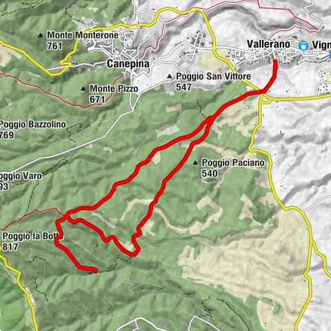 Vallerano - Madonna del Ruscello - Poggio Baione - Monte San Leonardo