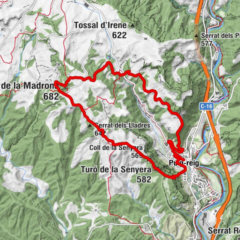 Puig-reig - Serrat de la Madrona - Serrat dels Lladres - Turó de la Senyera