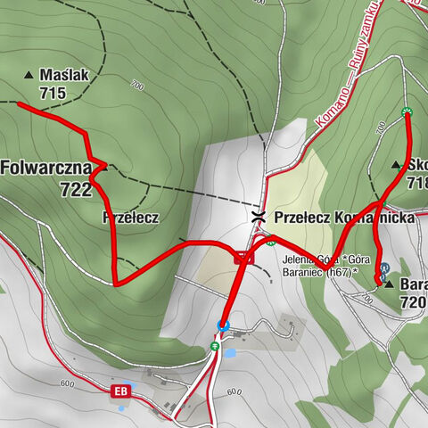 Komarno - Baraniec - Maślak - Folwarczna