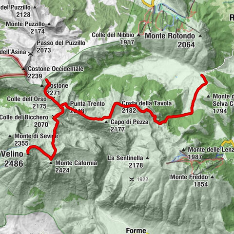 Vado di Pezza - Punta Trento - Monte Velino - Rifugio Vincenzo Sebastiani