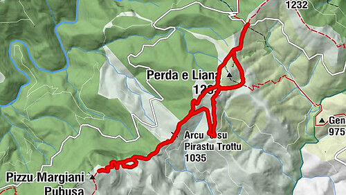 Pinningassu - Arcu 'e su Pirastu Trottu - Pizzu Margiani Pubusa