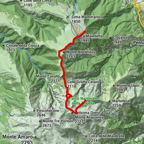 Rifugio Bruno Pomilio - La Maielletta - Monte Focalone - Anticima Ovest Monte Acquaviva