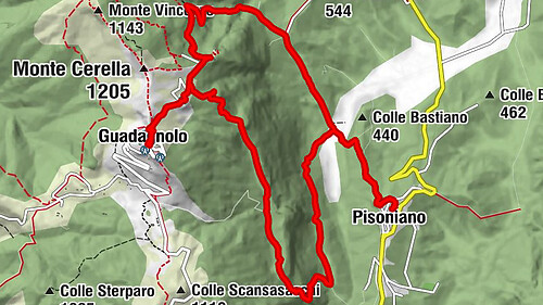 Pisoniano - Chiesa del Santuario della Mentorella - Vetta del Primo Sperone dei Monti Caprini - Monte Guadagnolo
