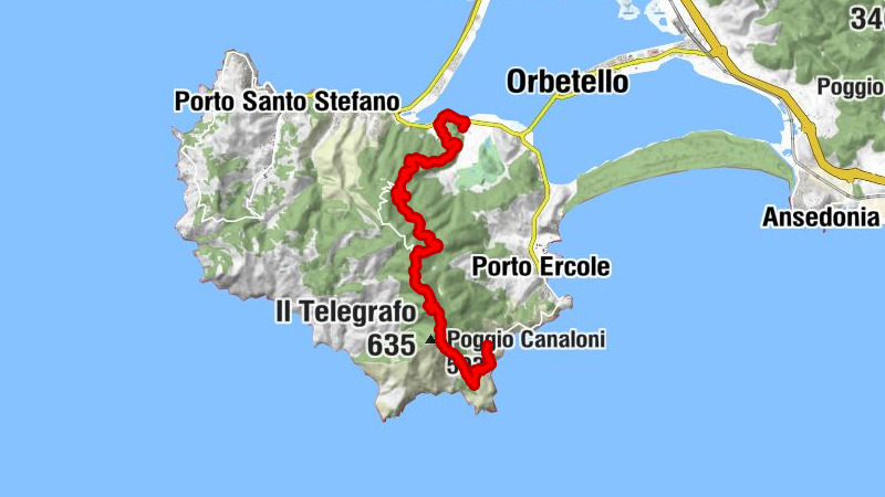 Monte Argentario - Poggio del Cane - Il Telegrafo - Poggio Bellavista