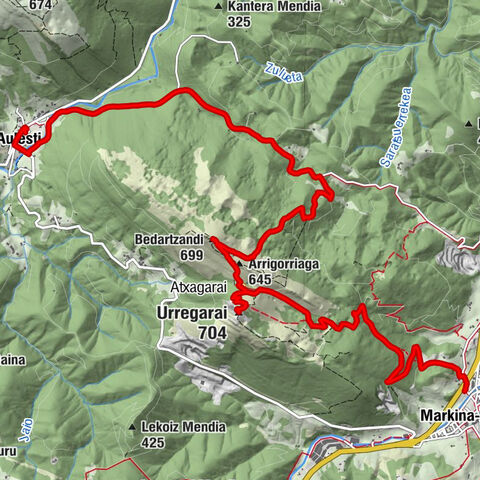 Zarrabenta - Bedartzandi - Urregarai - Markina-Xemein