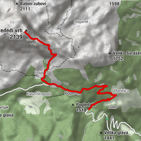 Planinarski Dom Maganik - Planinica - Poljana - Međeđi vrh