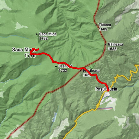 Pasul Bucin - Refugiul Saca Mare - Saca Mare