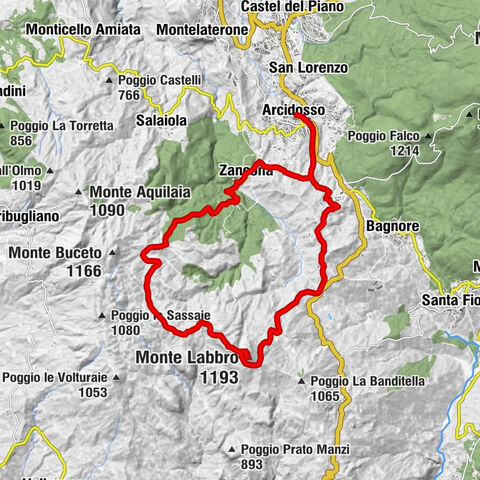 Arcidosso - Poggio dell'Allodola - Monte Labbro - Poggio Fabbrazzoni