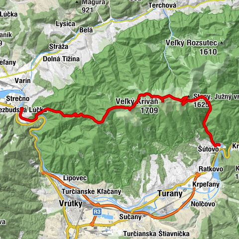 Nezbudská Lúčka - Malý Kriváň - Veľký Kriváň - Fatranka
