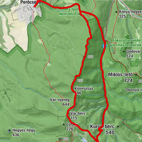 Perőcsény - Kövirózsás - Vár-bérc - Vár-bükk