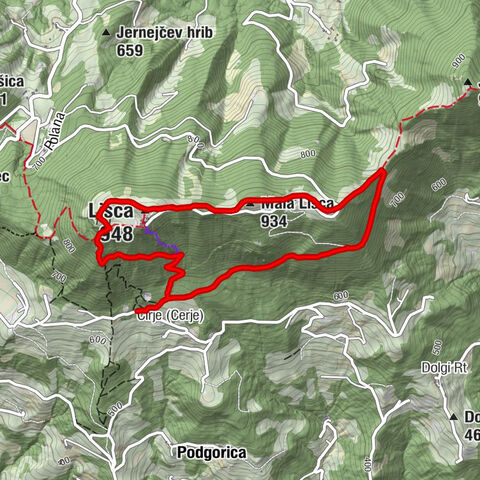 Cirje (Cerje) - Lisca - Mala Lisca