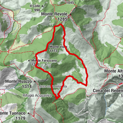 Rifugio Acquaviva - area sosta Bellavista - Monte Viola - Forcella di Campello